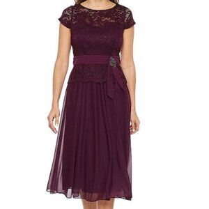 Jackie Jon Short Sleeve Peplum Dress